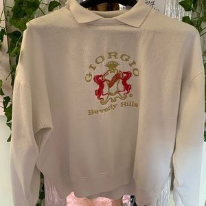 giorgio beverly hills collared sweater